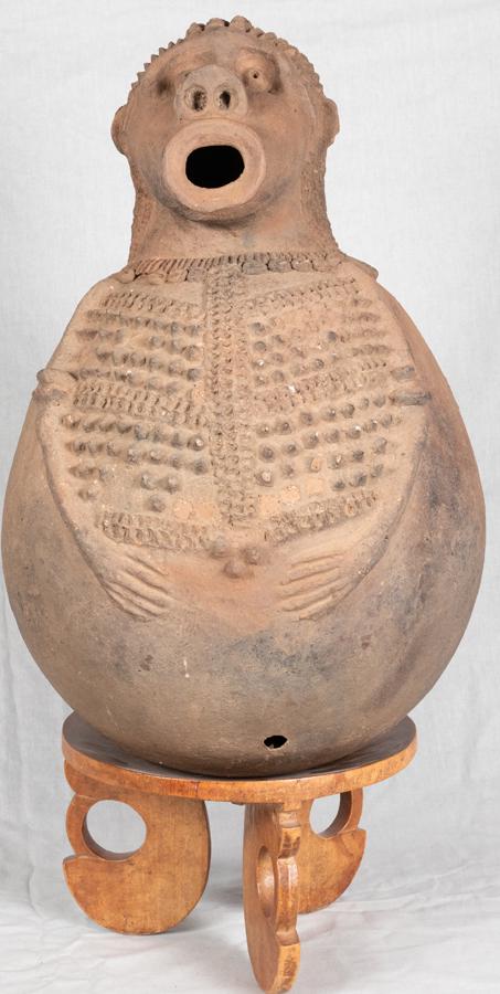 CERAMIC MONKEY FORM JAR H 20" DIA 12" (1 of 3)