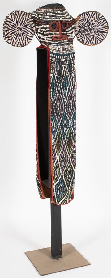 BAMILIKE, CAMEROON, AFRICAN, WOVEN RAFFIA, FABRIC AND (1 of 3)