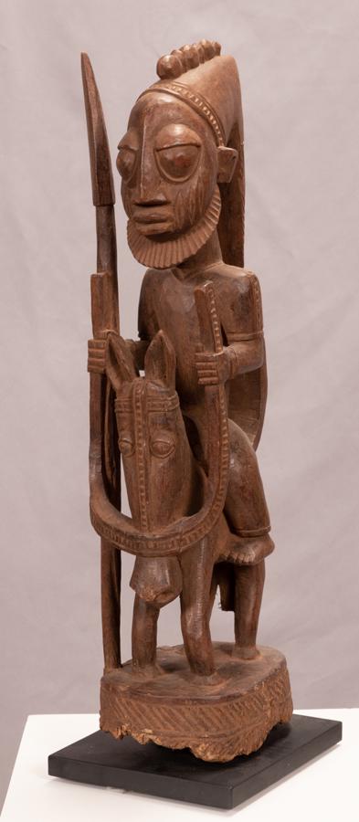 YORUBA, NIGERIA, AFRICAN WOOD BEARDED MALE WARRIOR (1 of 7)