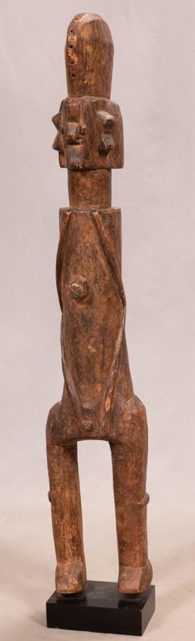 TIV, AFRICAN PRIMITIVE POLYCHROME CARVED WOOD STANDING (1 of 6)