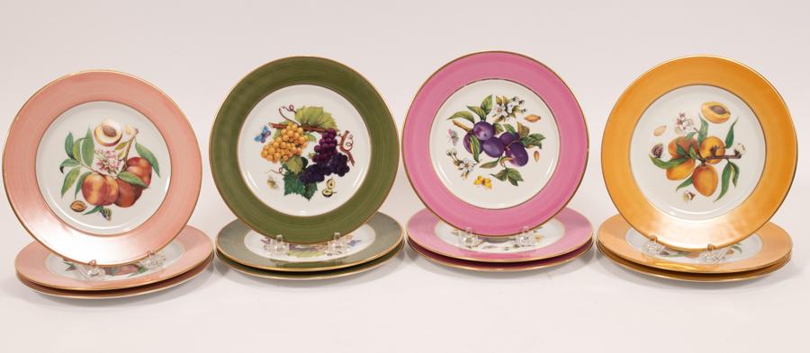 FRANK MCINTOSH CERAMIC FRUIT PLATES, 12 PCS, DIA 7.5" (1 of 9)