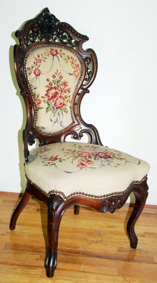 ROCOCO REVIVAL ROSEWOOD SIDE CHAIR, C. 1860, 