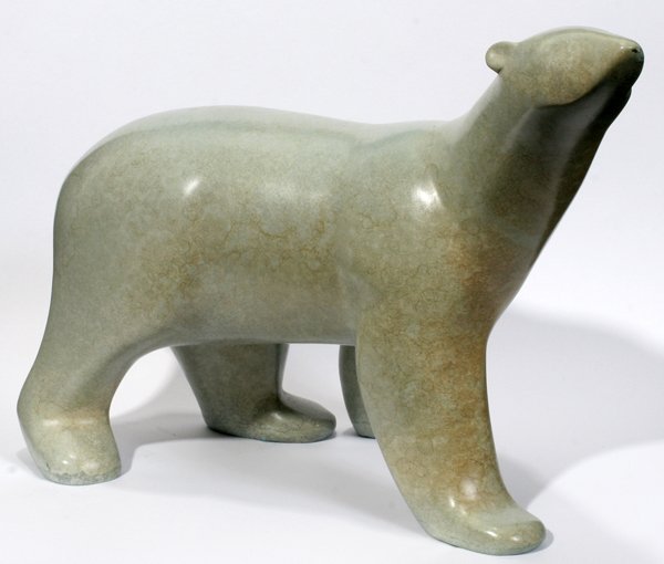 LOET VANDERVEEN, BRONZE POLAR BEAR #216/750, : LOET VANDERVEEN, BRONZE POLAR BEAR #216/750, H 7", L 10".:Signed and numbered. H 7 1/2", L 10 1/2".