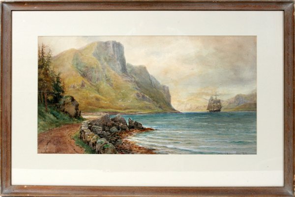 ALEXANDER WILLIAMS RHA, IRELAND COASTAL SCENE