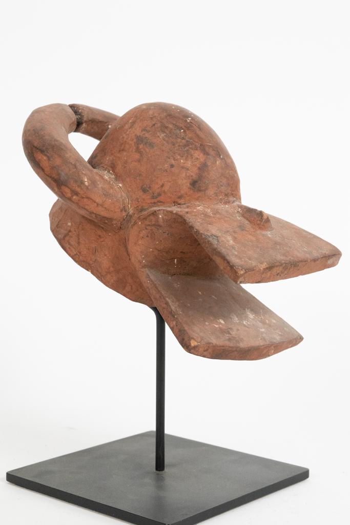 CHAMBA, NIGERIA, AFRICAN, CARVED WOOD WITH PIGMENT,: CHAMBA, NIGERIA, AFRICAN, CARVED WOOD WITH PIGMENT, MINIATURE CHAMBA MASK H 7" W 6" D 8" Estate of Jack Faxon, Birmingham, MI. Michigan Senator and creator of the Michigan Council for the Arts.