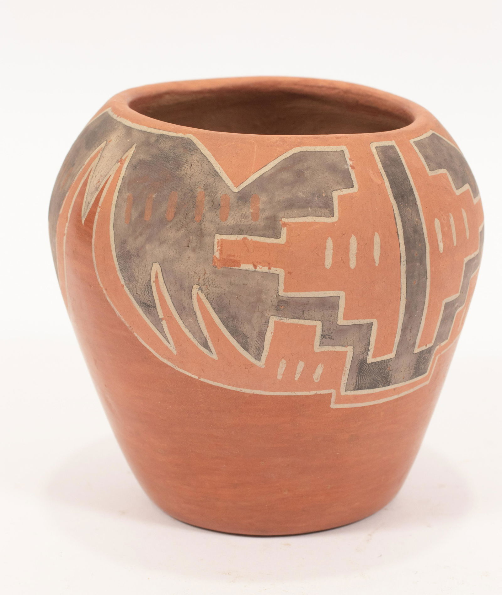 SERA TAFOYA, SANTA CLARA POTTERY VESSEL, H 4.5", DIA 5" (1 of 6)