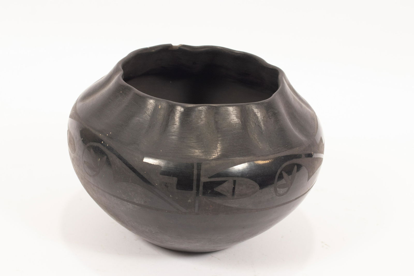 SUSANA, SANTA CLARA POTTERY BOWL, H 6", DIA 8" (1 of 6)