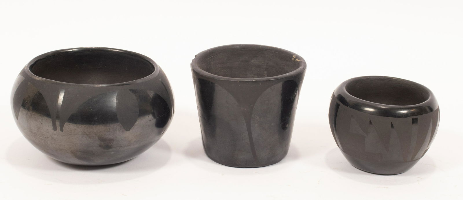 SIGNED SANTA CLARA POTTERY VESSELS, FEAT. MARIE & (1 of 6)