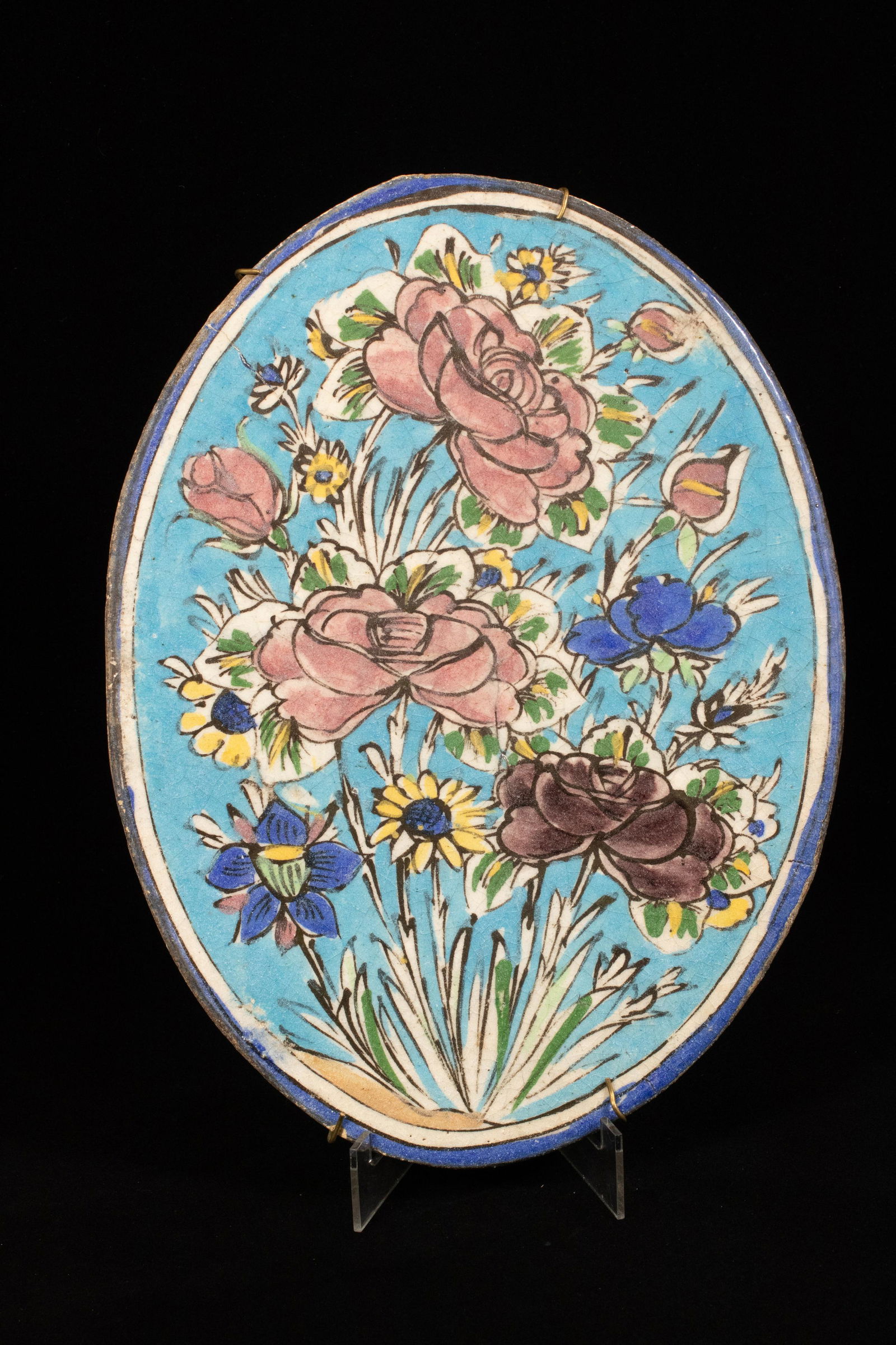 PERSIAN HANDPAINTED BATH TILE H 15.5" W 11.5" (1 of 6)