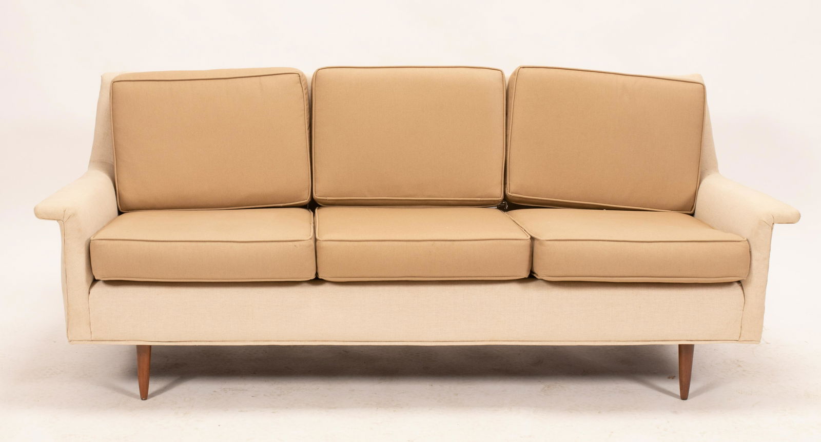 MID CENTURY MODERN UPHOLSTERED SOFA H 29" W 75" D 29" (1 of 5)