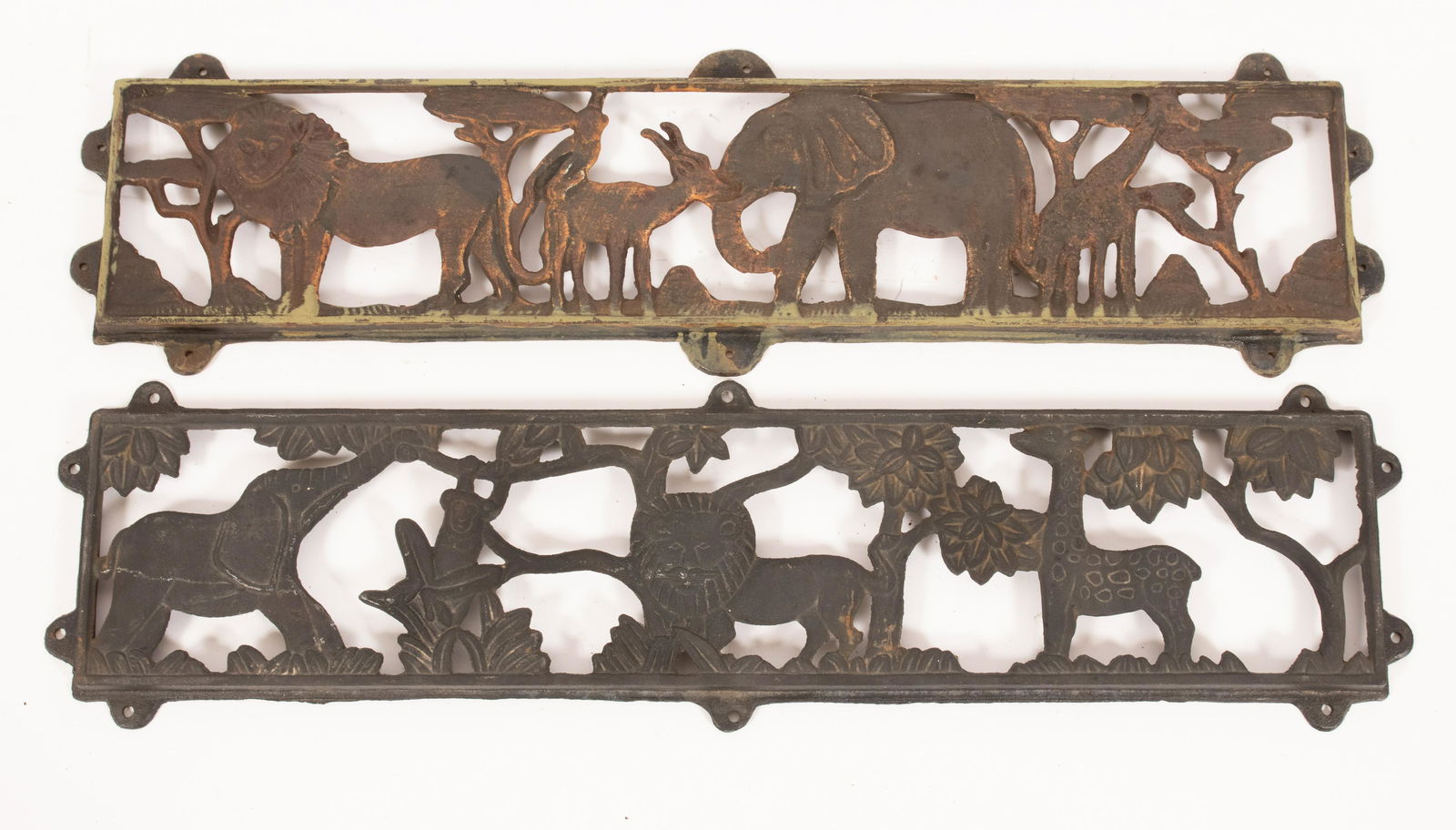 SAFARI IRON WALL ORNAMENTS H 6.75" W 28.5" (1 of 8)