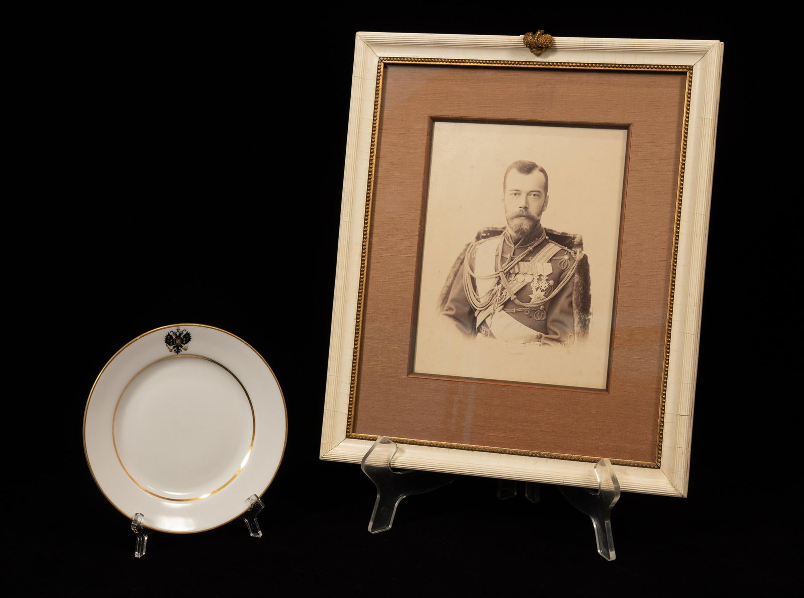 CZAR NICHOLAS II, PHOTOGRAPH ALSO IMPERIAL PLATE H 6" W (1 of 8)