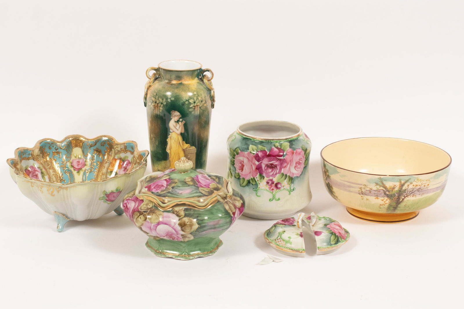 HAND PAINTED,  ROYAL DOULTON JAPANESE, BAVARIAN 1927 (1 of 18)