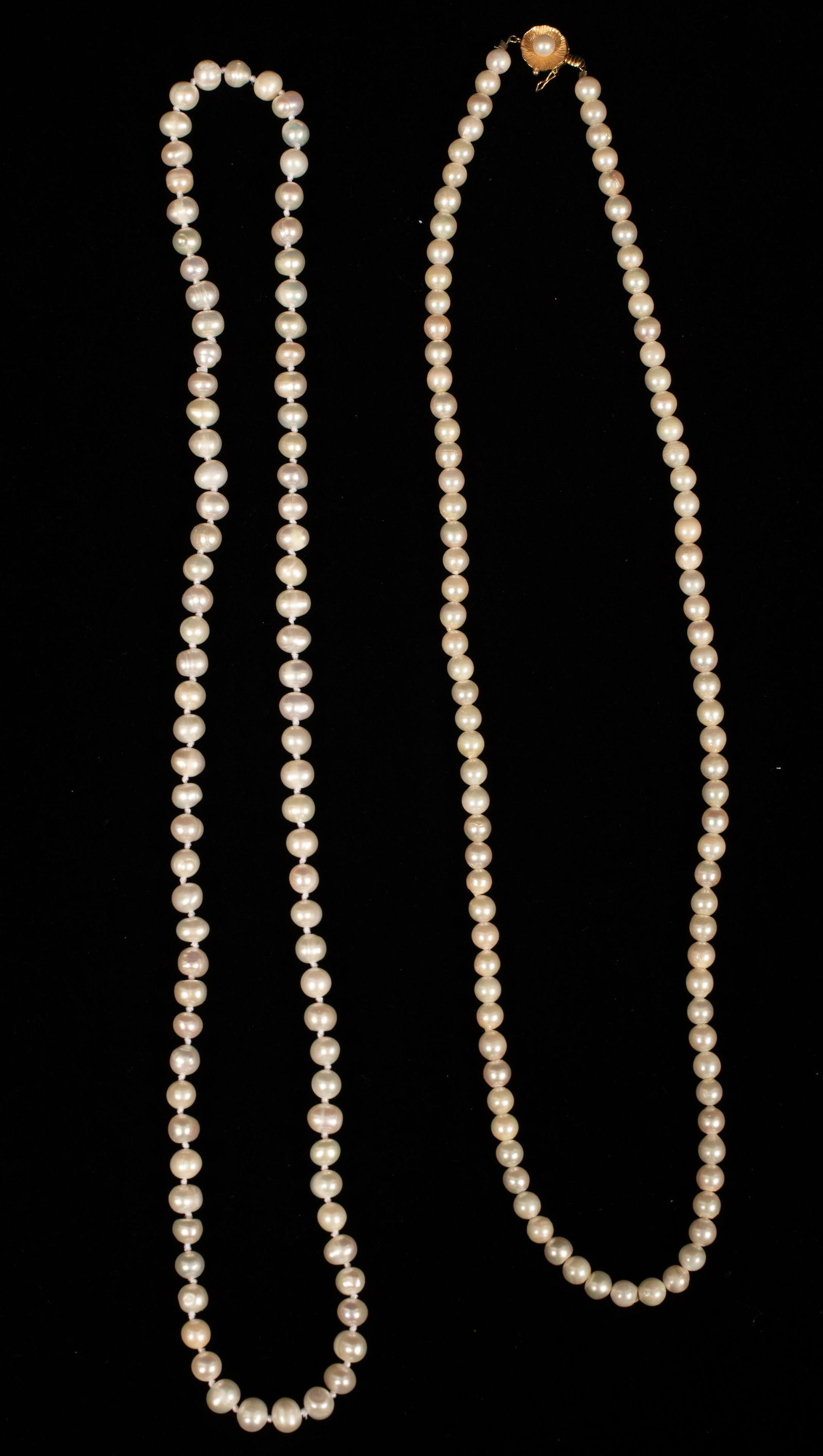 BAROQUE PEARL NECKLACES, TWO L 23" (1 of 6)