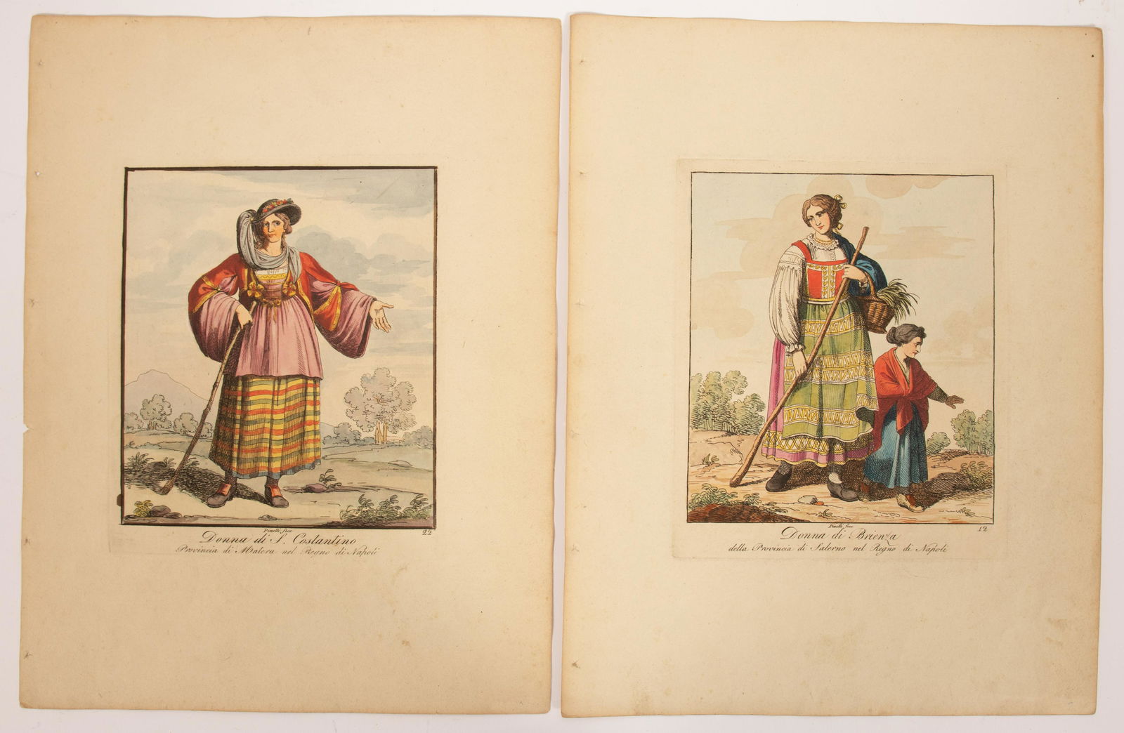 BARTOLOMEO PINELLI, ETCHINGS, 1816, TWO H 6.7" W 6" (1 of 8)