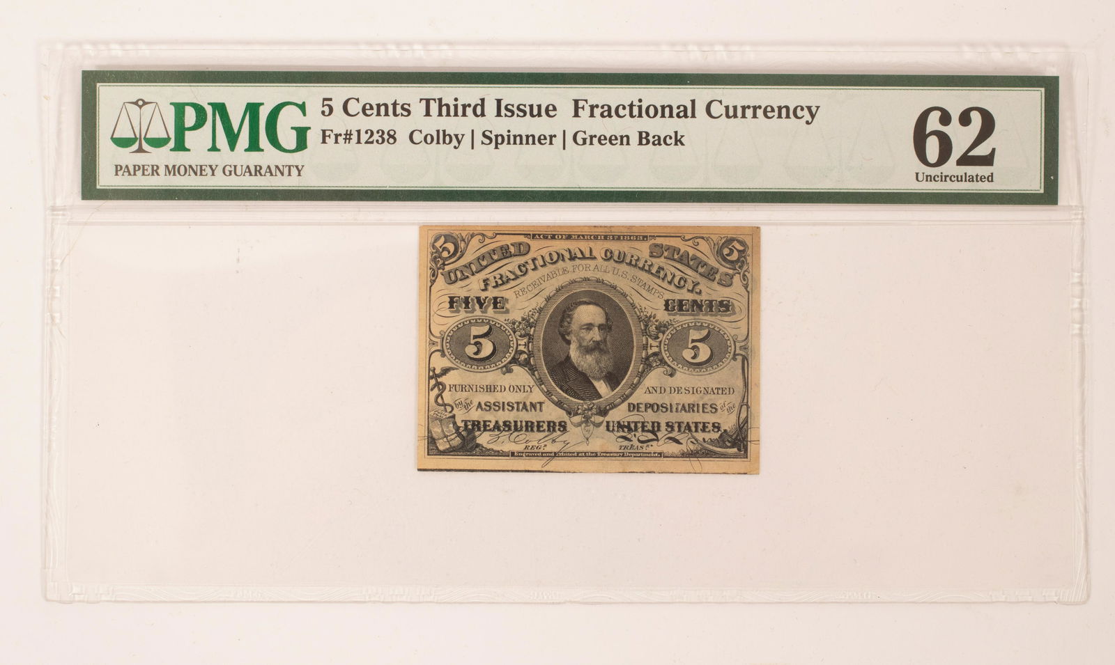 U.S. .05C FRACTIONAL PAPER CURRENCY PMG CERTIFIED (1 of 6)