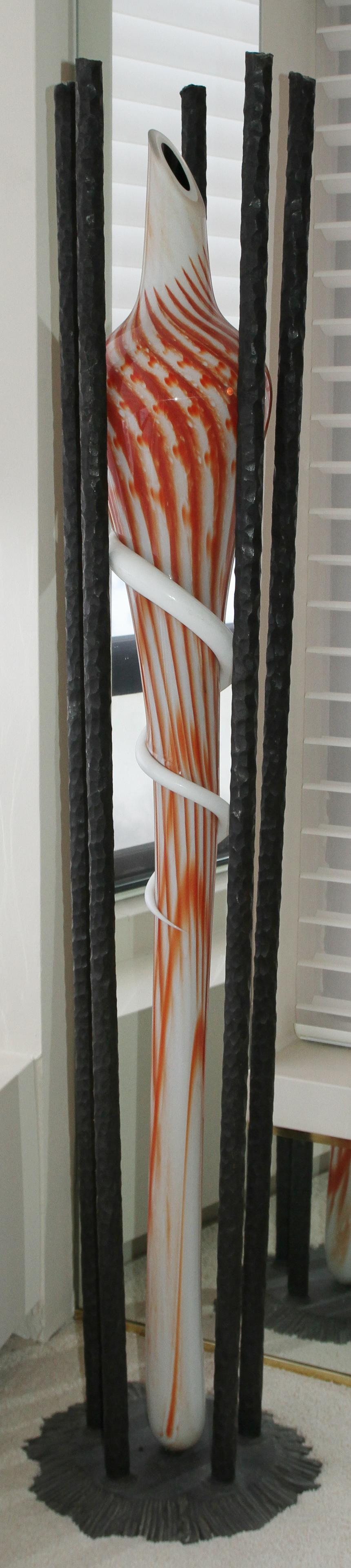 NEAL DROBNIS, RHODE ISLAND, GLASS AND IRON SCULPTURE H (1 of 5)