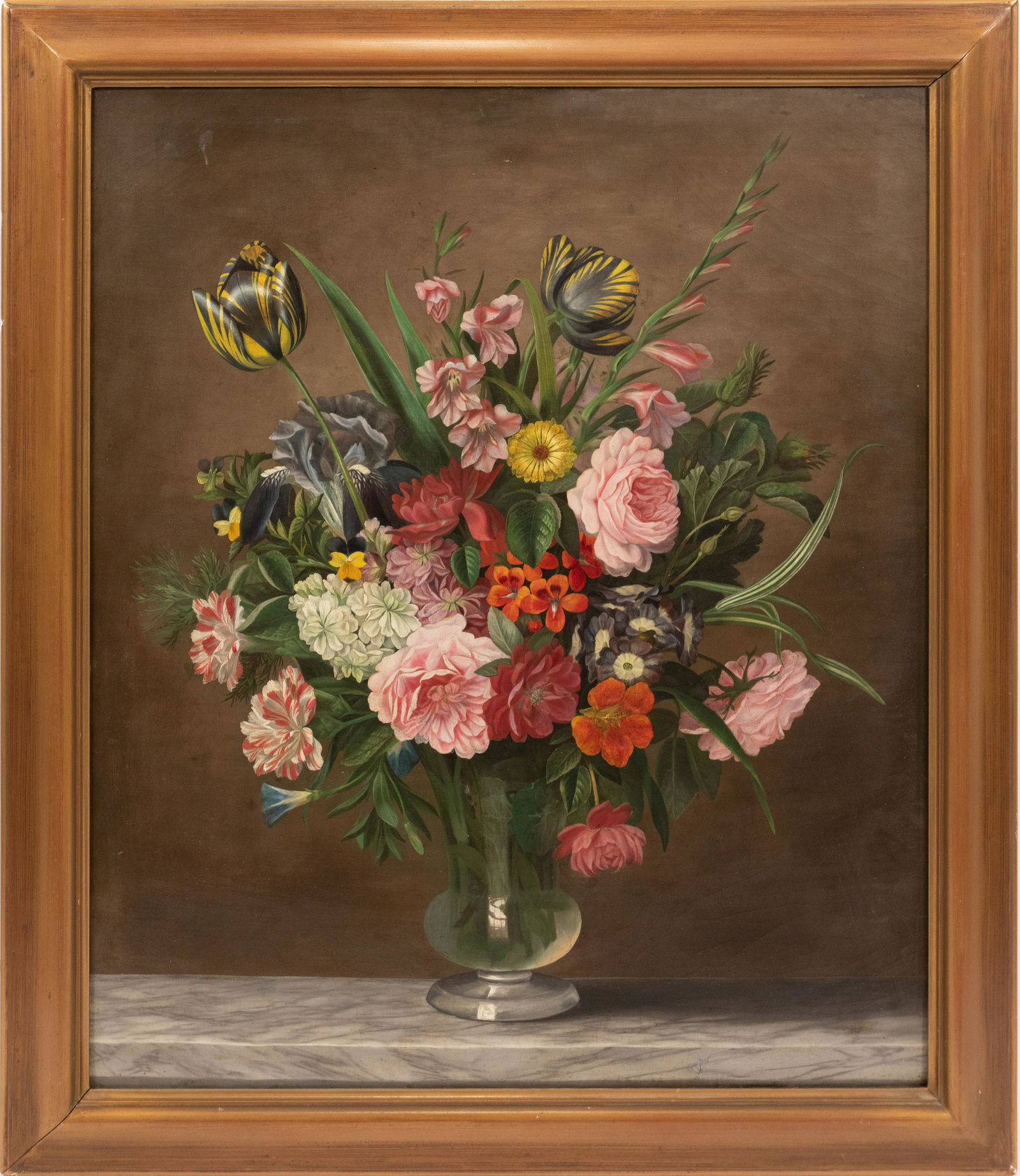 DUTCH VANITAS STYLE OIL ON CANVAS, 19TH C, H 24", W (1 of 8)