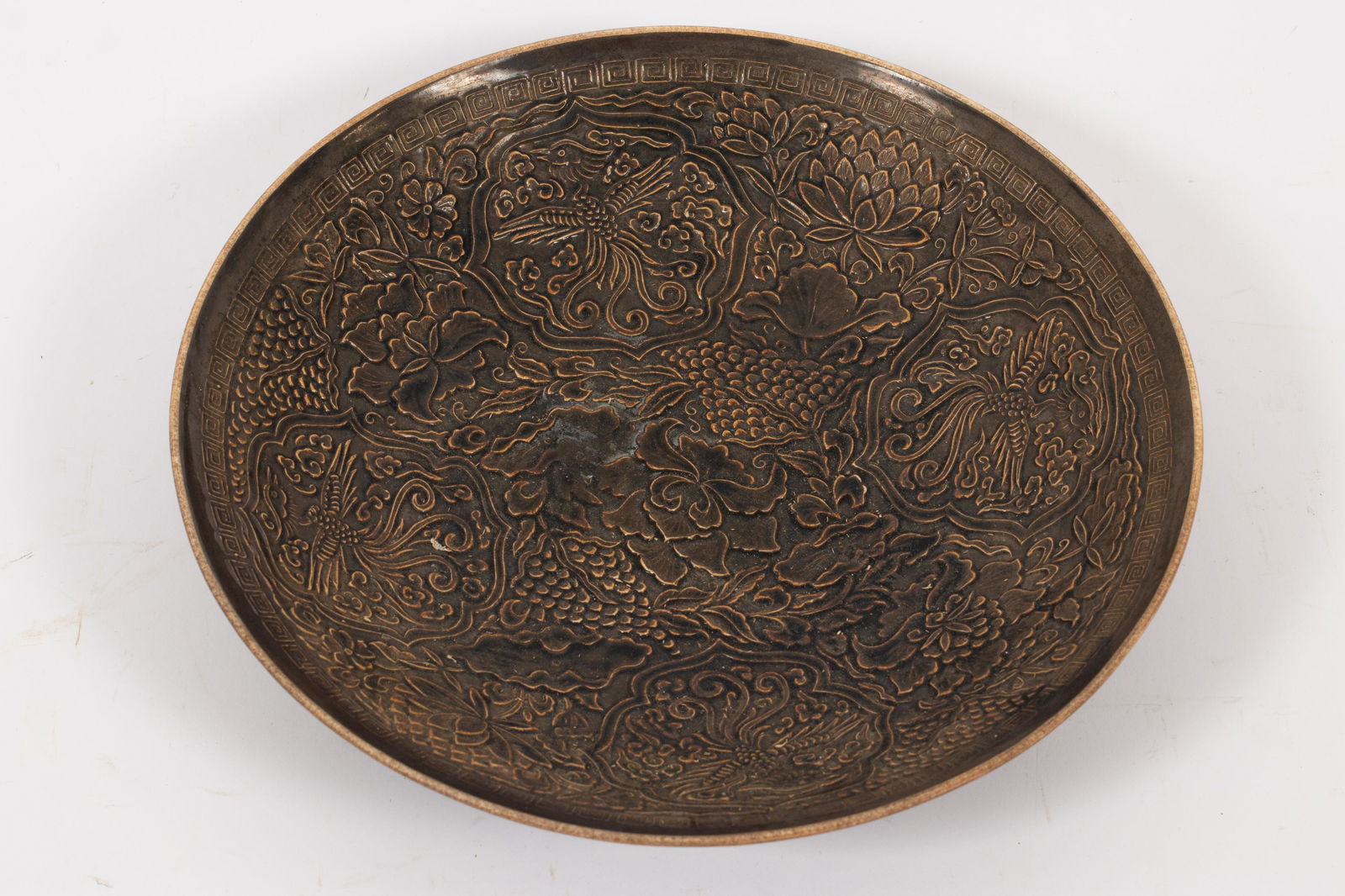 CHINESE DING-WARE PORCELAIN BOWL, H 2.5", DIA 13.5" (1 of 4)