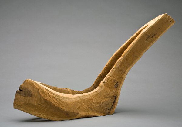 DAVID NASH, OAK SCULPTURE 21' X 30" X 5" 'SMALL: DAVID NASH, OAK SCULPTURE 21' X 30" X 5" 'SMALL RISING VESSEL':Sold to benefit the Detroit Institute of Art.