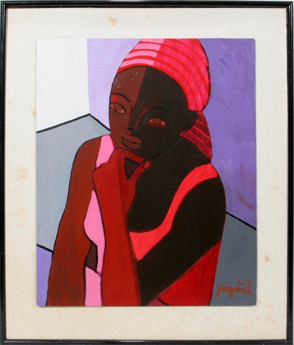 JACQUES GABRIEL ACRYLIC ON MASONITE 24" X 20" 