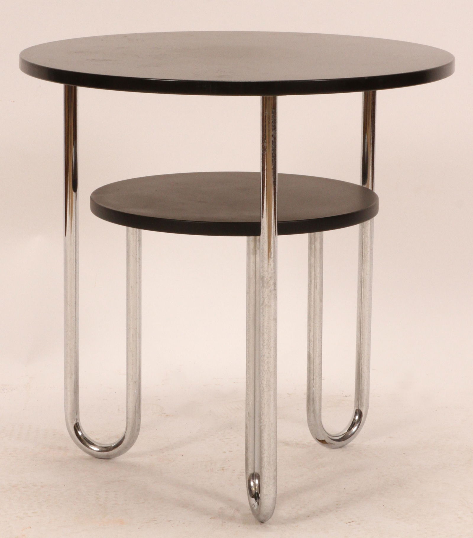 ARKITEKTURA PAINTED WOOD AND CHROME SIDE TABLE H 24" (1 of 3)