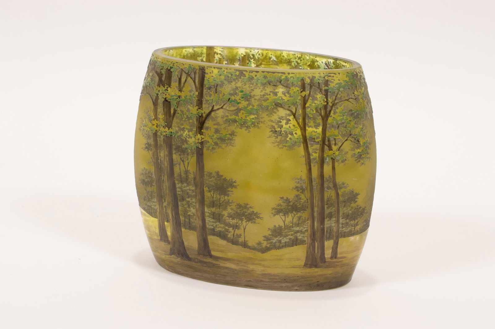 DAUM (CO.) (FRENCH, ESTABLISHED 1878) CAMEO GLASS VASE, (1 of 7)