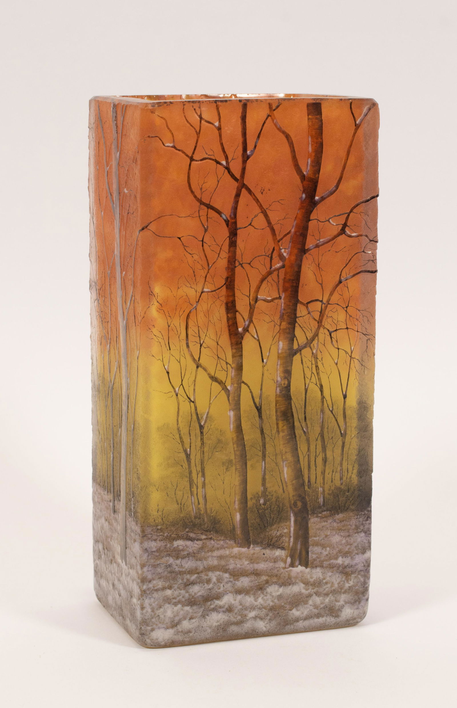 DAUM (CO.) (FRENCH, ESTABLISHED 1878) CAMEO GLASS VASE, (1 of 8)