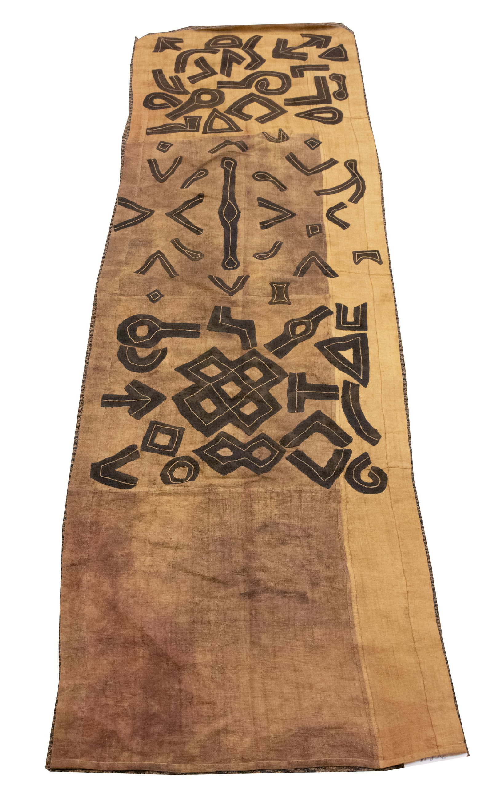 KUBA, CONGO, AFRICAN EMBROIDERED AND DYED TEXTILE (1 of 3)