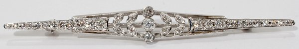1.20 CT. DIAMOND STICK PIN, L 2 3/4"