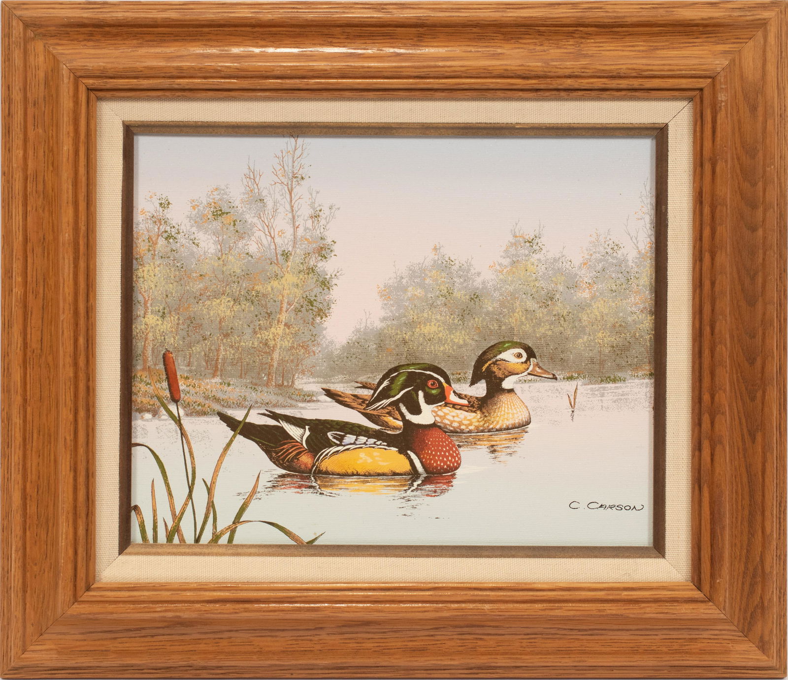 C. CARSON, SERIGRAPH ON CANVAS, H 8", W 10", MALLARD (1 of 7)
