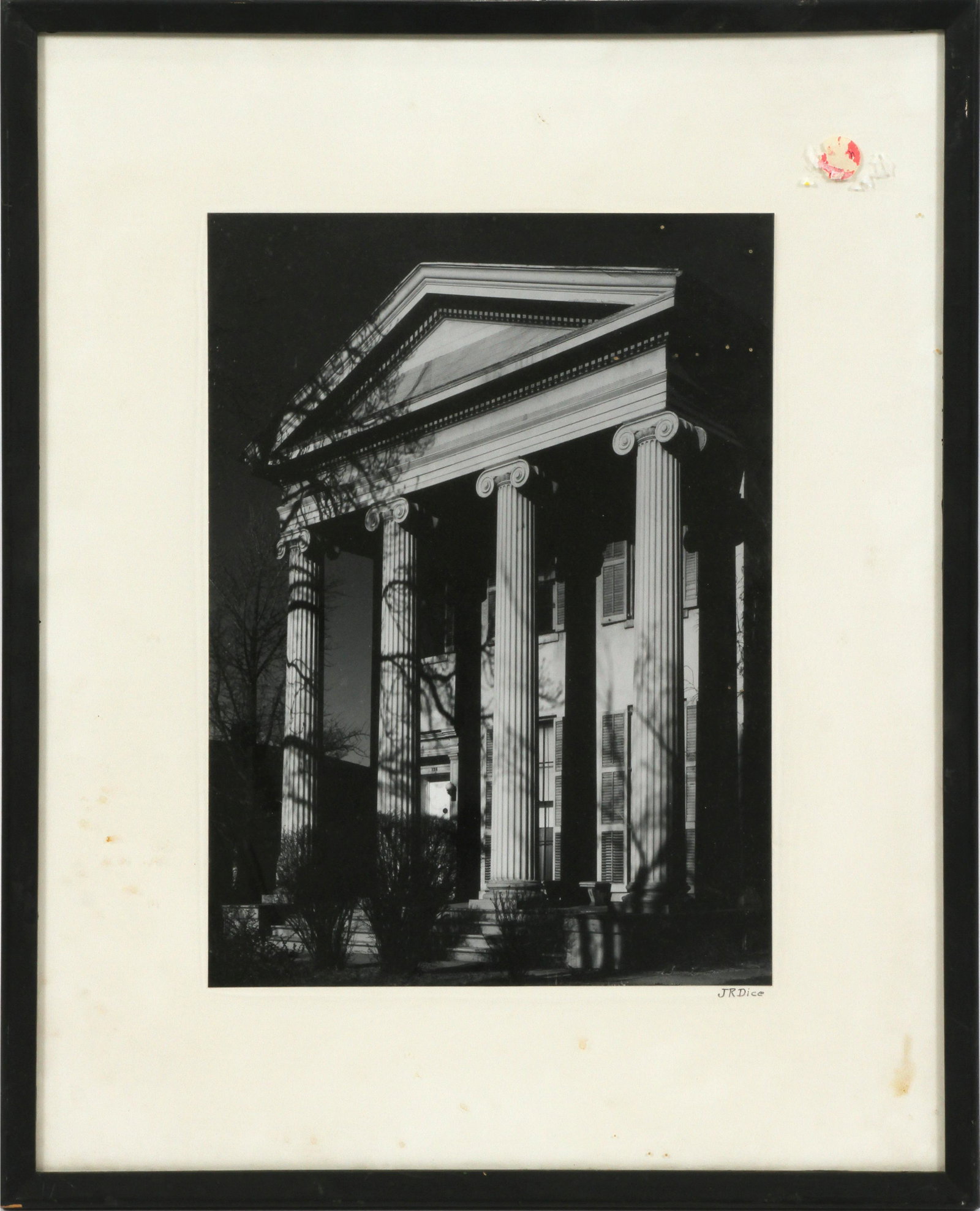 J.R. DICE, PHOTOGRAPH C 1965 H 34, W 24.5 'DIVISION: J.R. DICE, PHOTOGRAPH C 1965 H 34, W 24.5 'DIVISION STREET HOUSE REFLECTIONS' Good Condition. Classic Ann Arbor Mi. home.