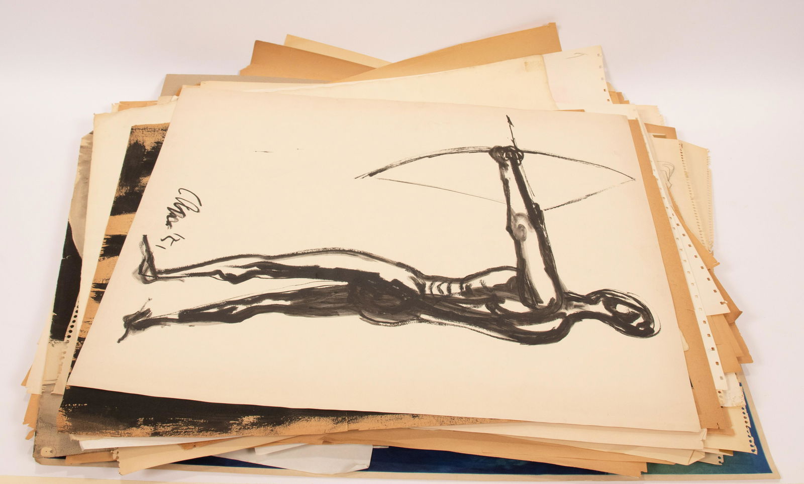 HAROLD COHN (AMER, MICH, 1908-82), MIXED MEDIA ON (1 of 13)