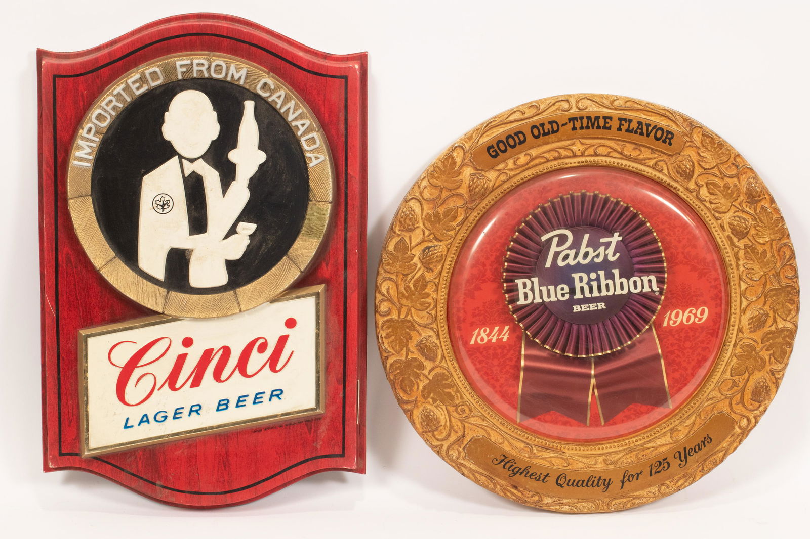 USA, BEER ADVERTISING SIGNS PABST BLUE RIBBON (1 of 4)