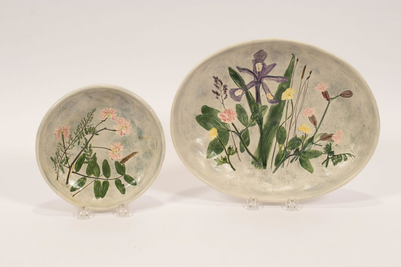 SALT MARSH ART POTTERY BOWLS TWO, W 12", 7" (1 of 10)