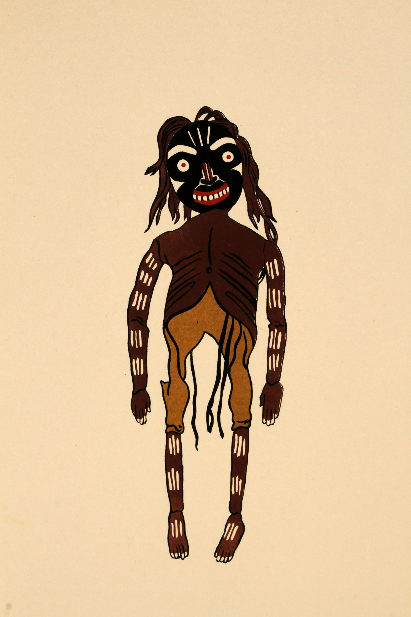 AFRICAN TRIBAL MIXED MEDIA ON THICK WOVE PAPER HAND (1 of 3)