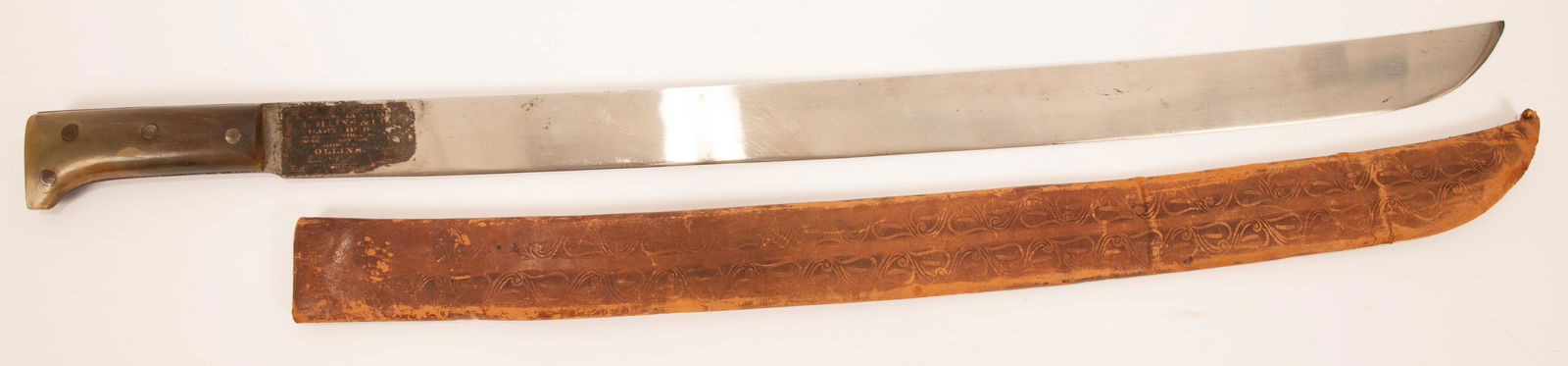 U.S.MILITARY SIGNED BOLO-SWORD 28" L, STEEL BLADE (1 of 7)