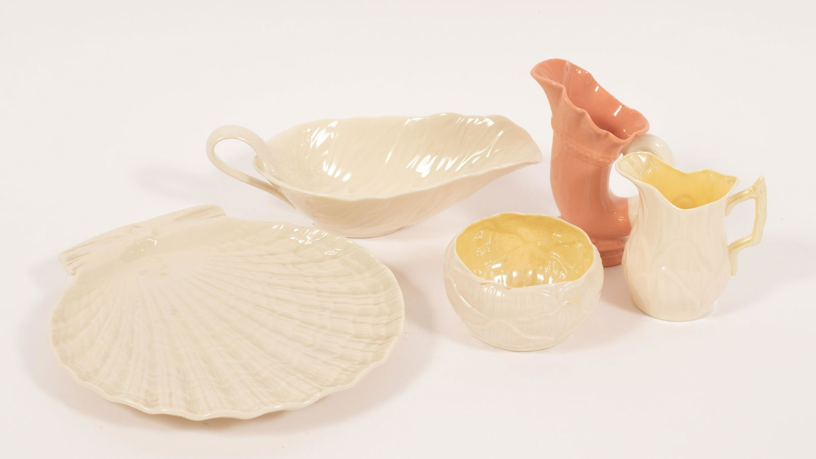 IRISH BELLEEK BLACK GREEN HALLMARKS & LENOX TRAY (1 of 9)