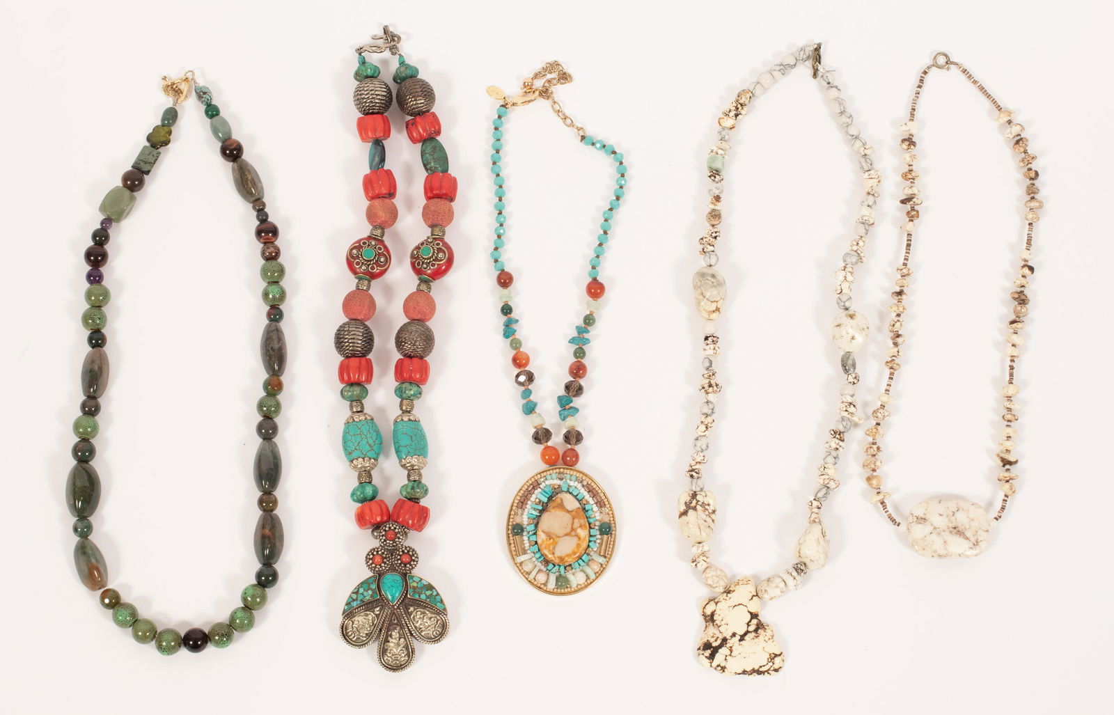 DESIGNER NECKLACES, FIVE L 15" - 22" (1 of 19)