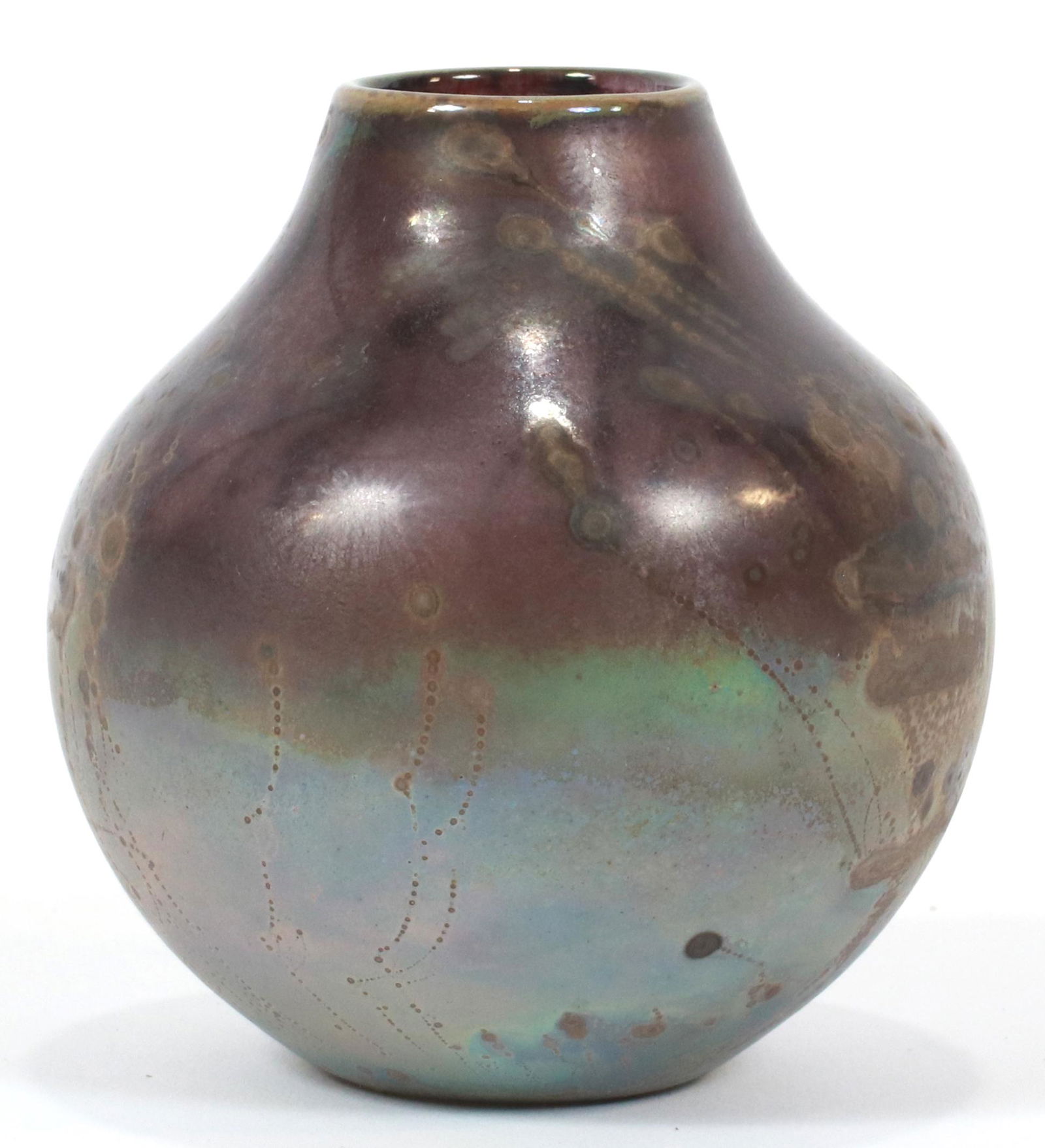 ROBERT COLEMAN, IRIDESCENT ART GLASS VASE, 2005, H (1 of 3)