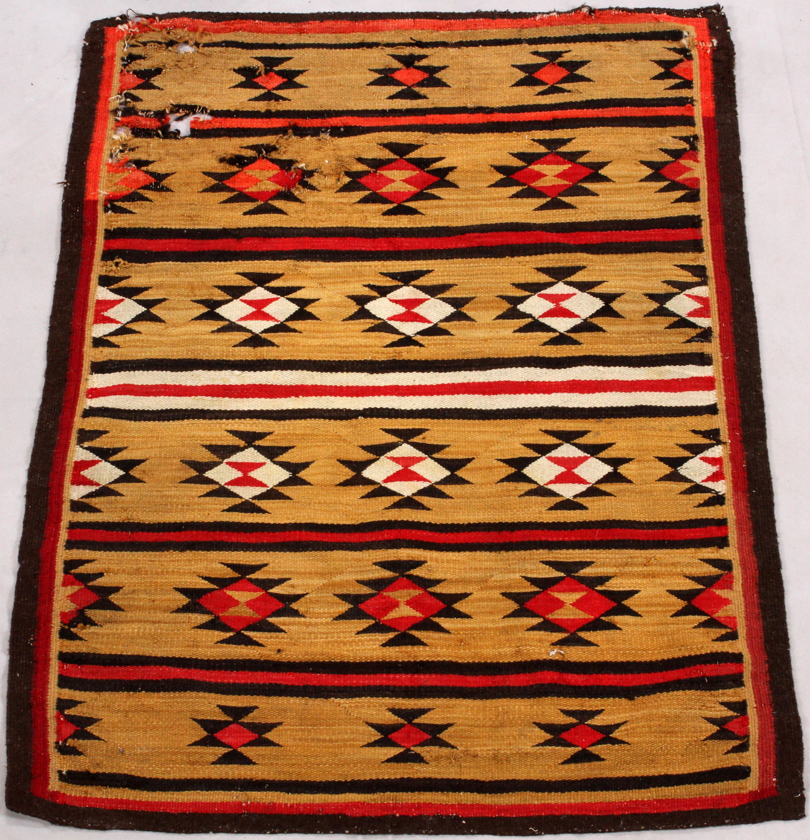 NAVAJO, WOOL RUG, W 43", L 55" (1 of 5)