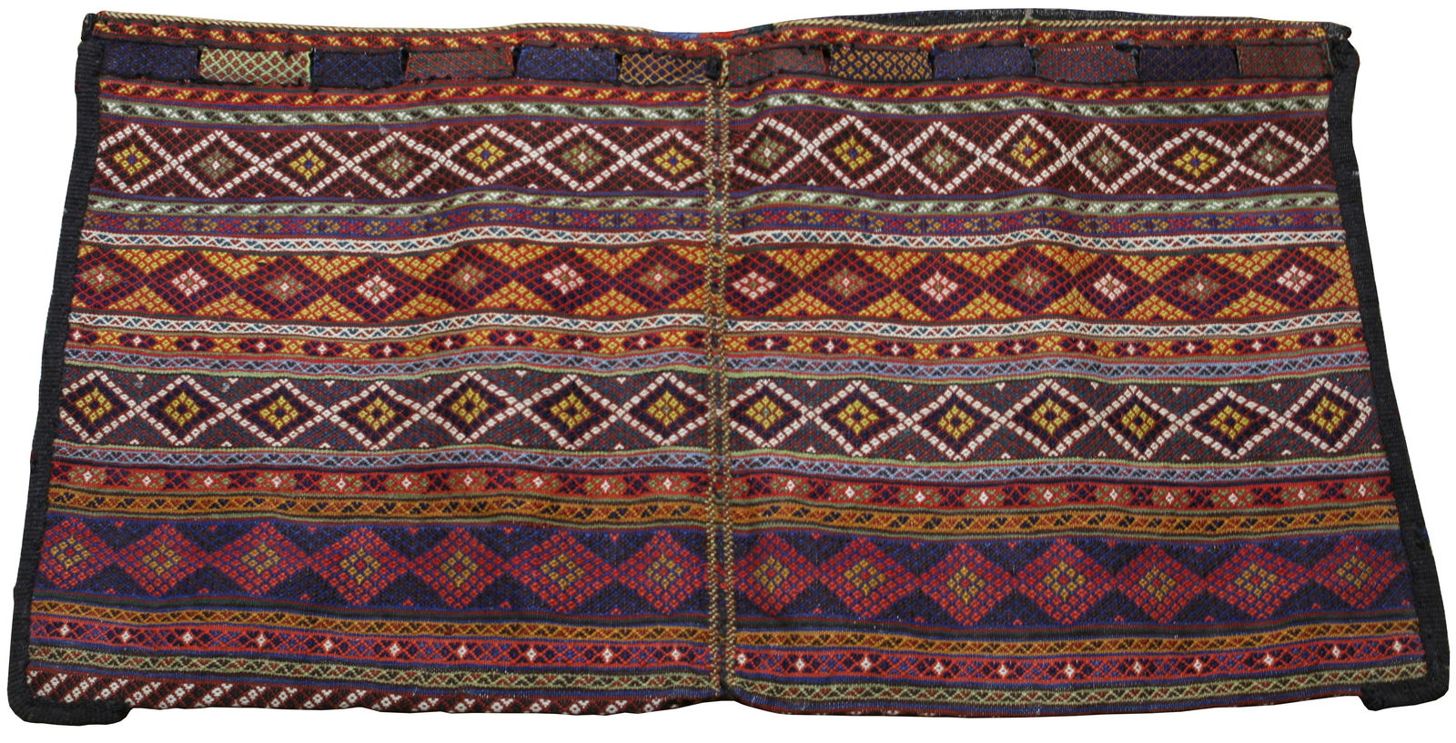 HAND-WOVEN WOOL SADDLEBAGS, H 26", L 49" (1 of 3)