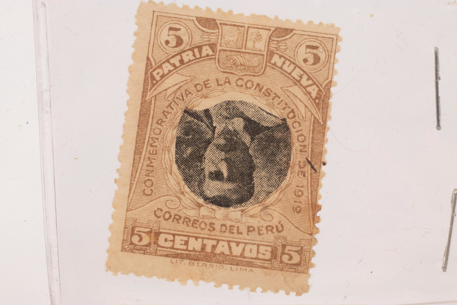 CORREOS DEL PERU 5 CENTAVOS PATRIA NUEVA PORTRAIT (1 of 2)