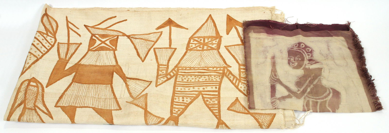 AFRICAN, HAND PAINTED WOOL, TABLE COVER AND TAPESTRY, (1 of 3)