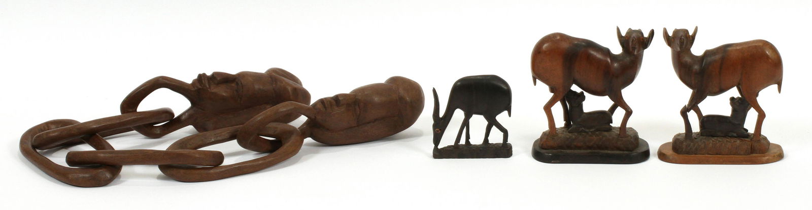 AFRICAN FIGURAL WOOD CARVINGS, 20TH C, 4 PCS. (1 of 4)