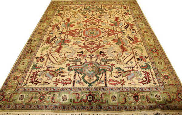 WILLIAM MORRIS, ARTS & CRAFTS, WOOL RUG 8'X 10': WILLIAM MORRIS, ARTS & CRAFTS, WOOL RUG 8' X 10':