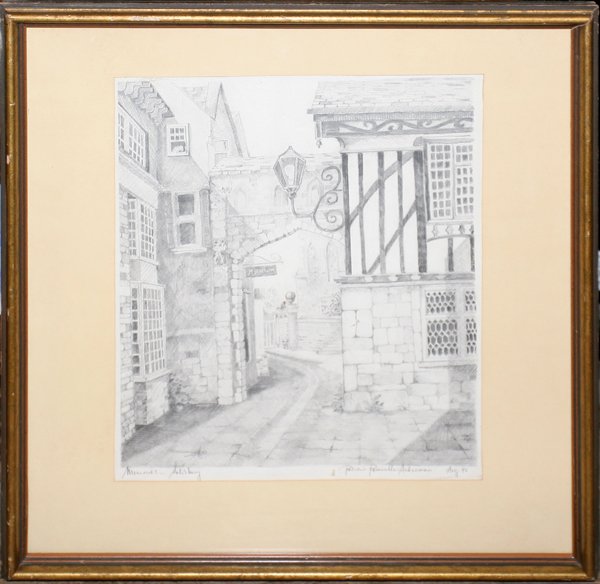 PATRICIA RAVEANELLO ACKERMAN, PRINT, MUSEUM AT: PATRICIA RAVEANELLO ACKERMAN, PRINT, MUSEUM AT SALZBURG, 14" X 11":
