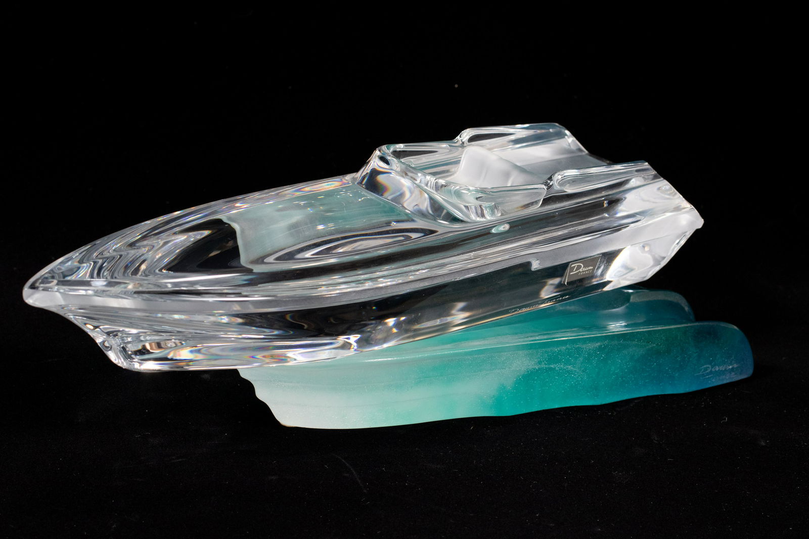 DAUM FRANCE CRYSTAL & PATE DE VERRE MONACO POWERBOAT, 2 (1 of 11)