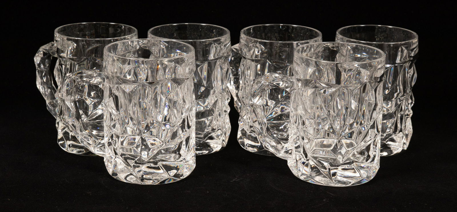 TIFFANY & CO. CRYSTAL ROCK MUG SET, 6 PCS, H 5" (1 of 4)