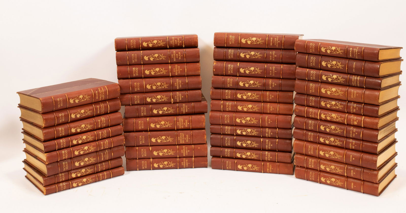 VICTOR HUGO, LEATHER BOUND WORKS, GEORGE BARRIE 1894 40 (1 of 6)